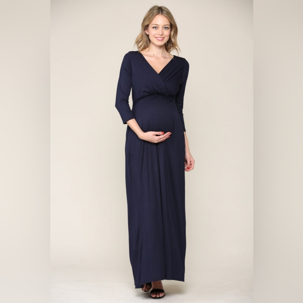 Hello MIZ Elegant Navy Maternity Dress XL